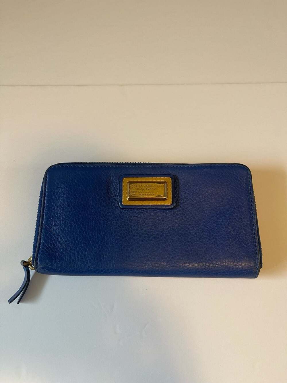 Marc by Marc Jacobs Cobolt Blue Leather Zip Around Wallet